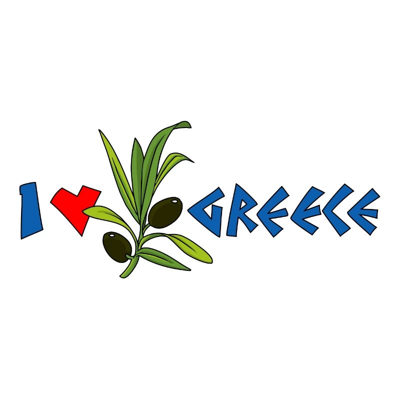 i love greece with olive