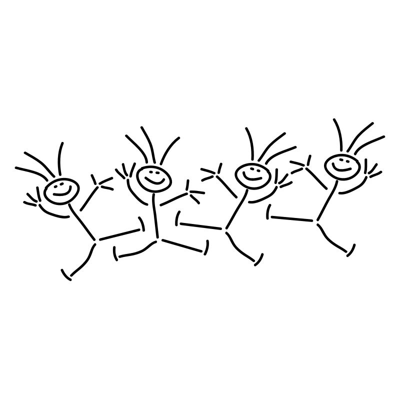 Happy Party Stick Figures