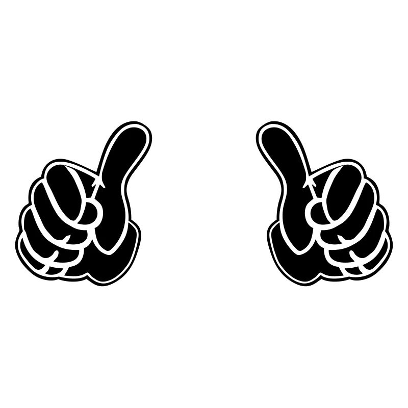 pair of pointing hands