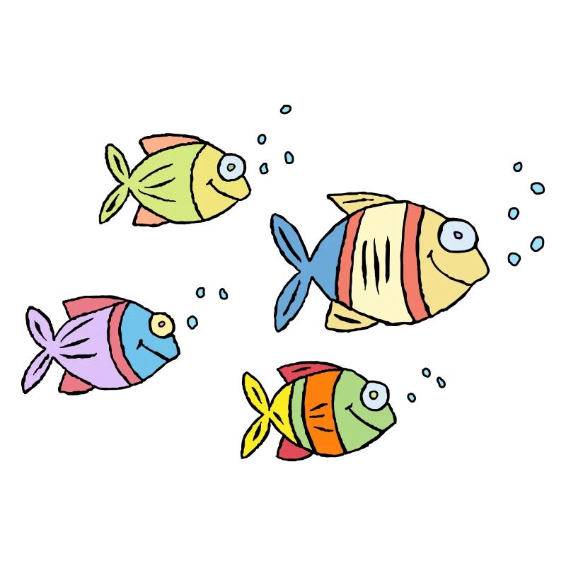 Poisson Cichlide Eau Mer Graffiti Dessin