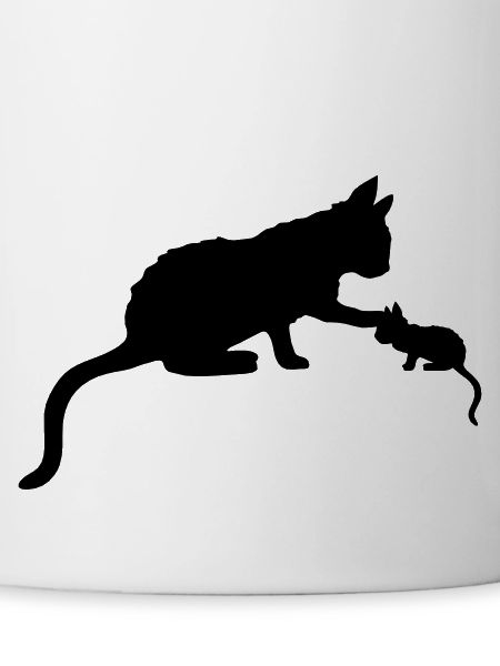 Cat Mom touches kittens