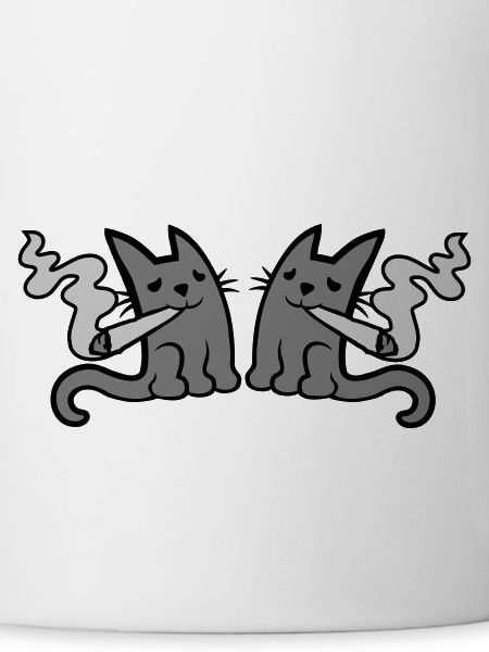 2 petits chats fumants