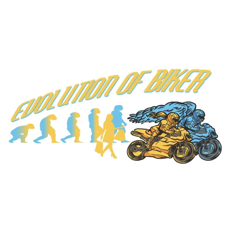Evolution Motorradfahrer Rennmotorrad