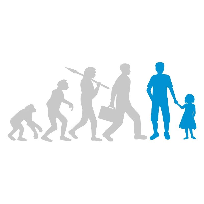 Evolution Papa Tochter Kind