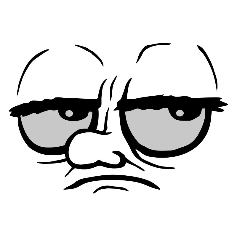 Cartoon annoyed rolling eyes