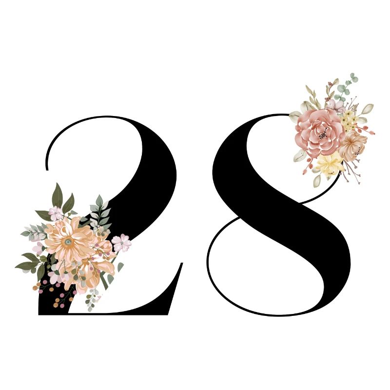 28e anniversaire fleuris (Cadeau de 28 ans)
