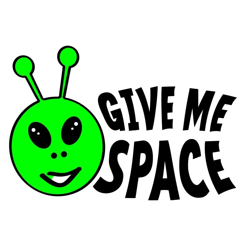 Give me space. UFO aliens face
