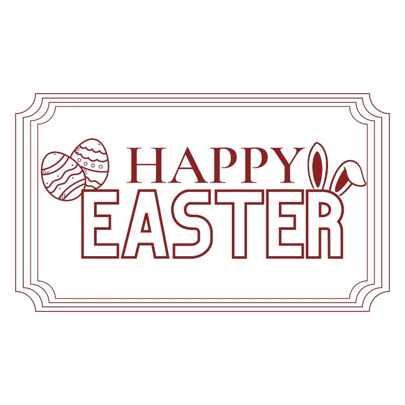Happy Easter Schriftzug mit Ostereiern
