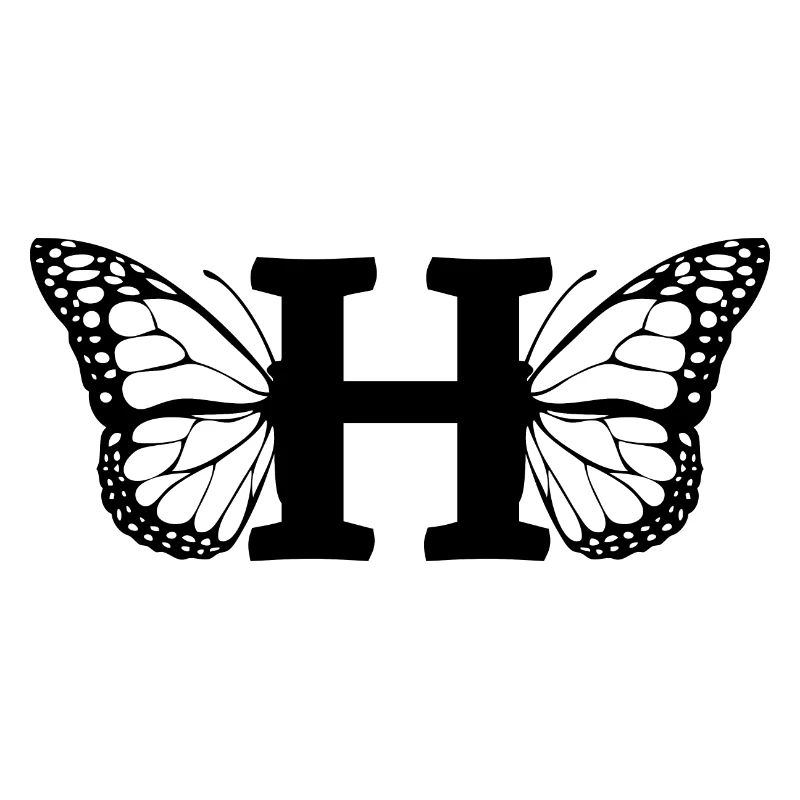 lettre h papillon