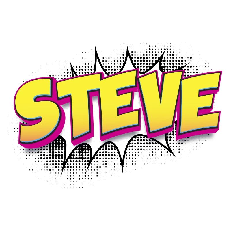 Steve Custom Name Comic Book Style Pop Art, Steve