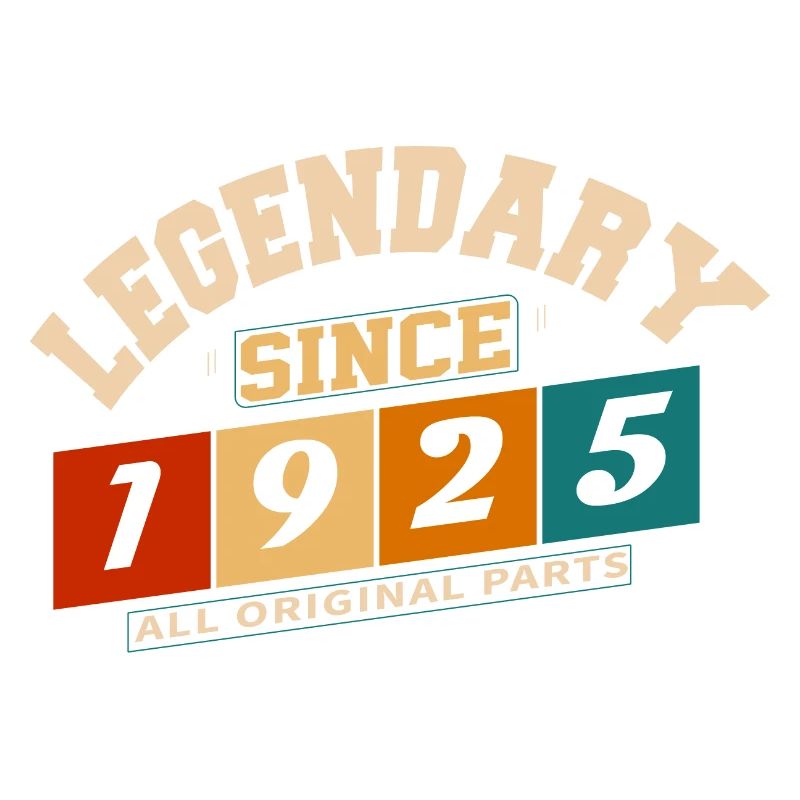Legendary since 1925 vintage retro anniversary