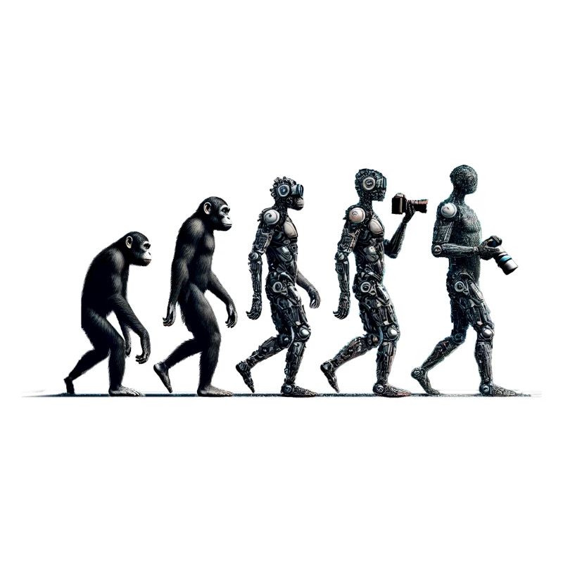 Photographer evolution: from monkey to AI photographer