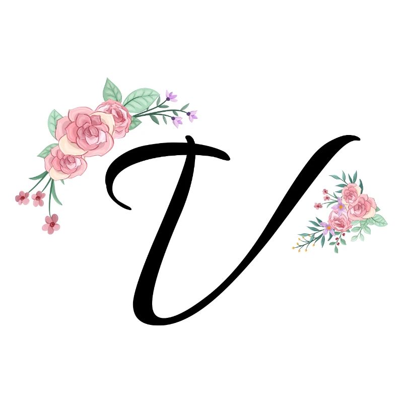 Letter v flowers