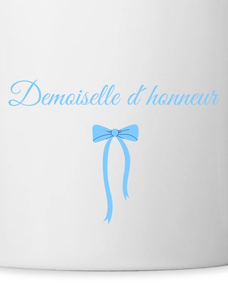 Blue Bow Bridesmaid