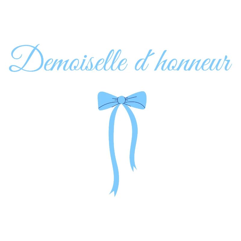 Demoiselle d’honneur noeud bleu