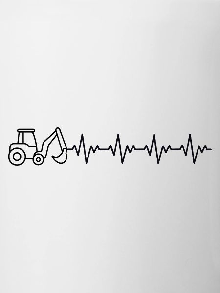 Bagger Baggern Baggerfahrer EKG Herzschlag