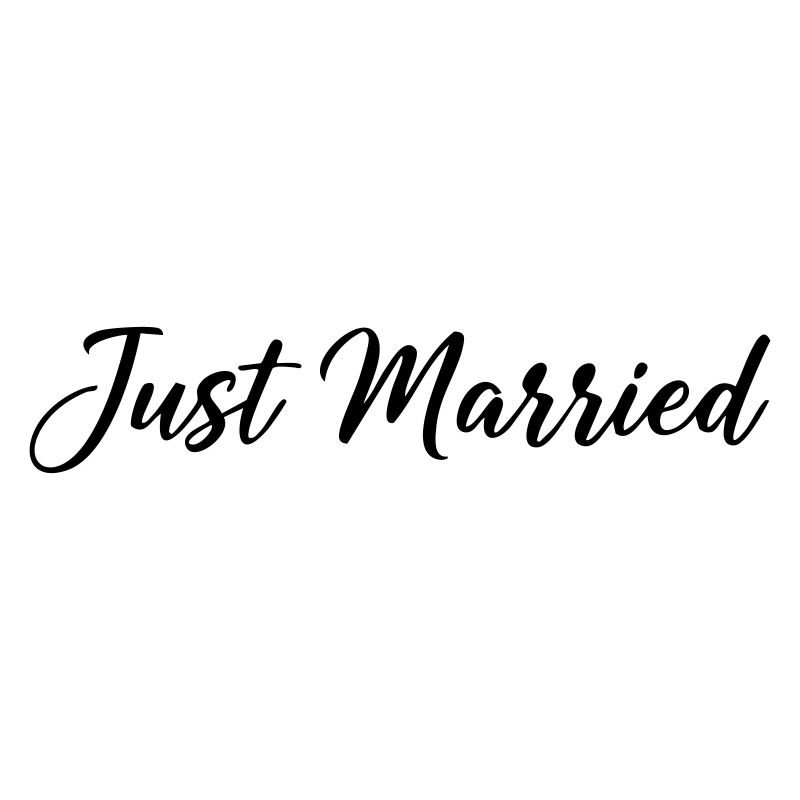 Juste marié – Lettrage classique de mariage