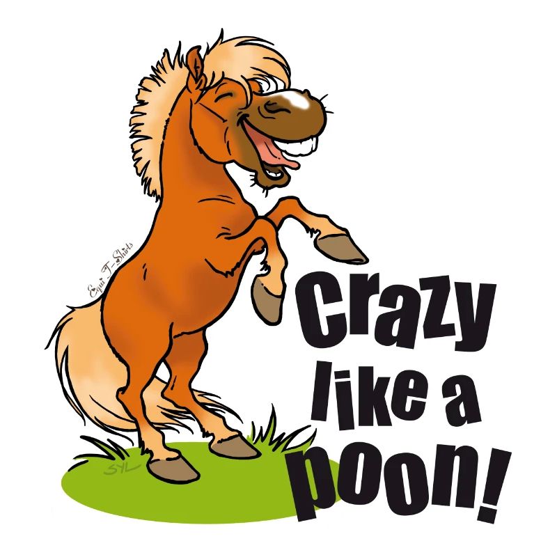 Crazy pony black text