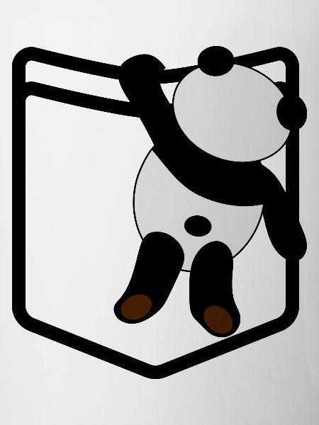 Shirt pocket Panda Pocket Panda