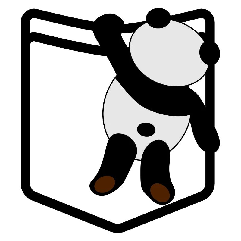 Shirt pocket Panda Pocket Panda