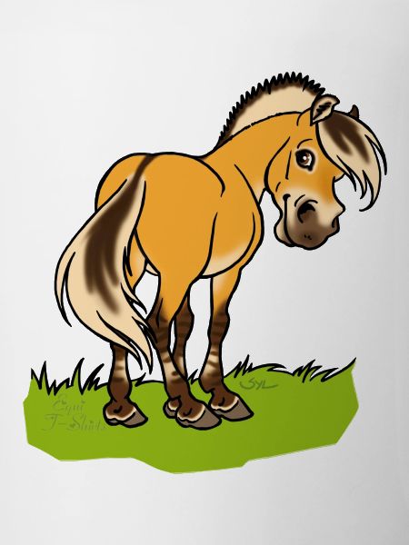 Smiling fjord horse
