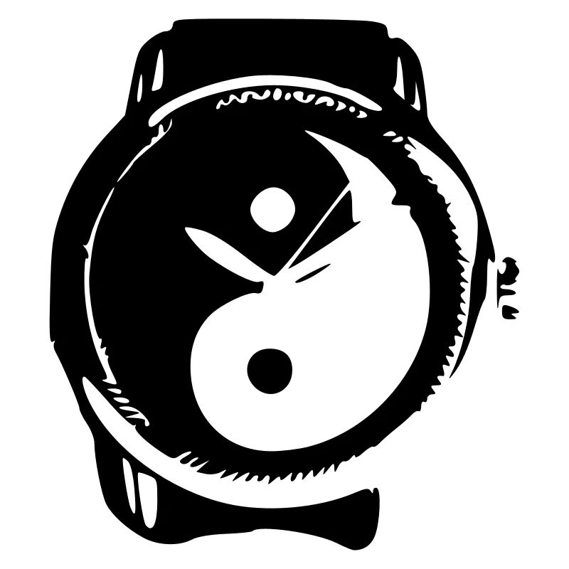 Yin et Yang horloge