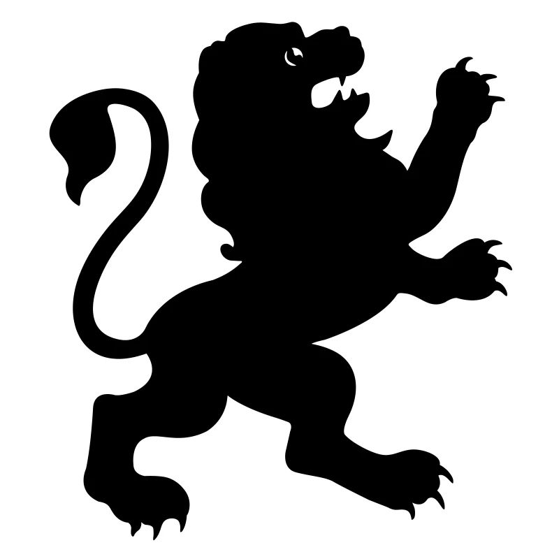 Noir lion de