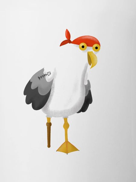 Seagull pirate pirate captain