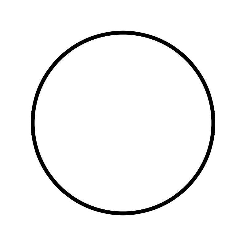 Round Circle Black Outline