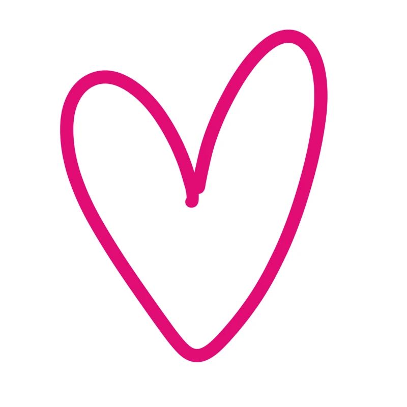 Painted pink heart