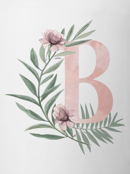 Letter B with flowers