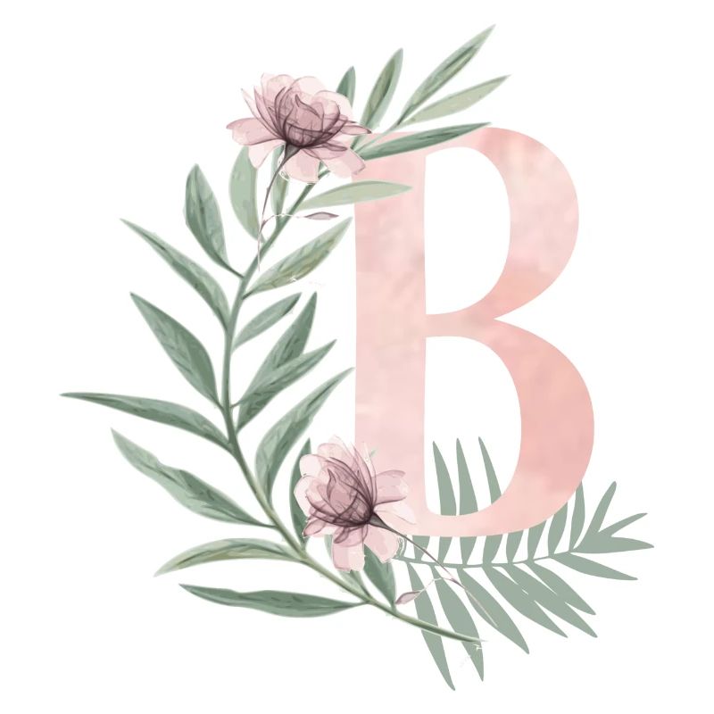 Buchstabe B mit Blumen