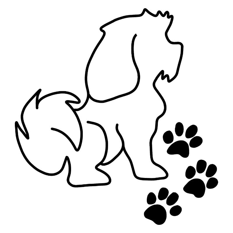 Chien animal de compagnie empreinte de pattes