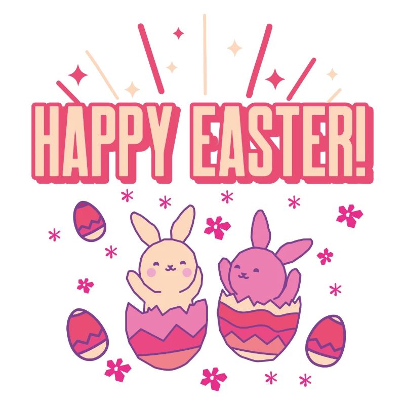 Happy Easter Happy Easter funny bunnies from the egg