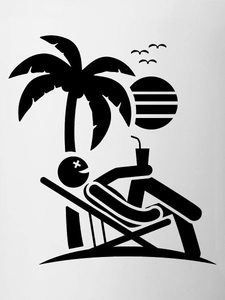 Island Symbol Summer Palm Chill