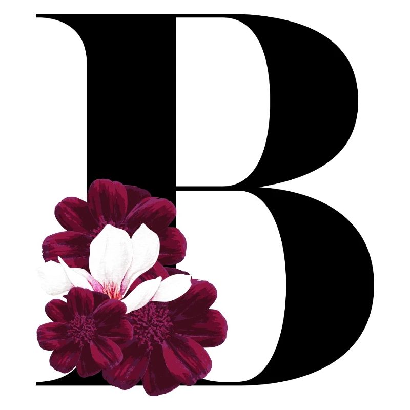 Buchstabe B blühende