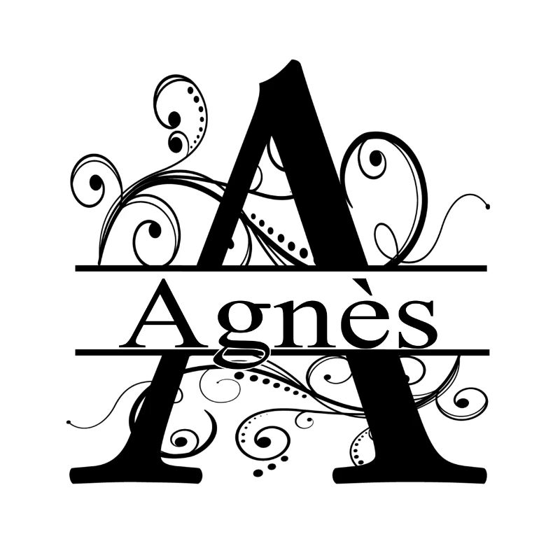 Monogram with the first name Agnès