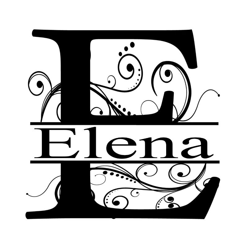 Monogram with the name Elena
