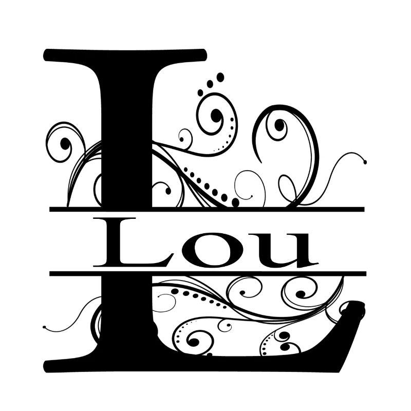 Monogram with the name Lou