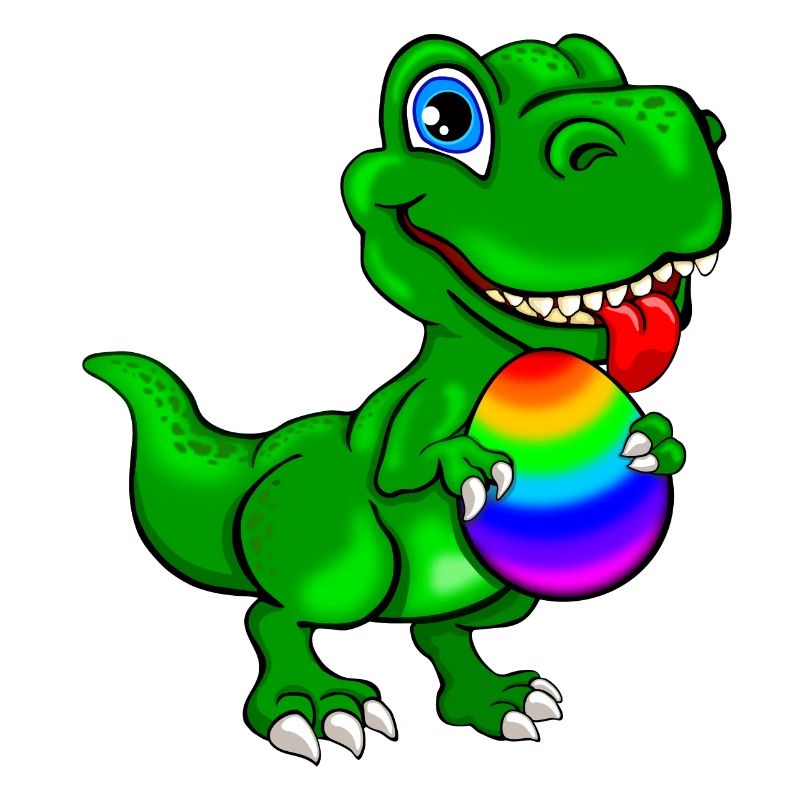 Dino with Easter egg