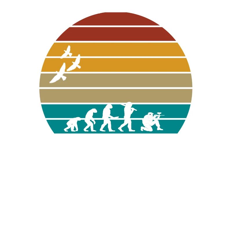 retro vintage sunset evolution PAINTBALL