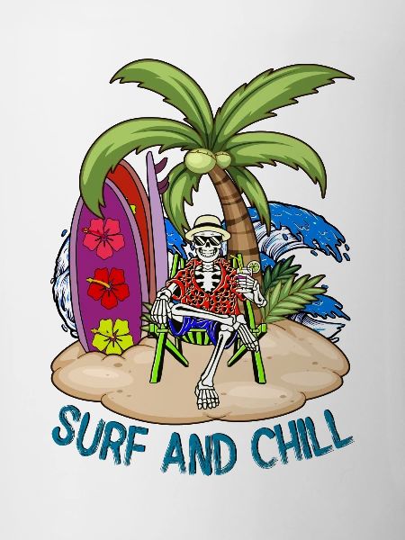 Skeleton Surf and Chill - tropical-style