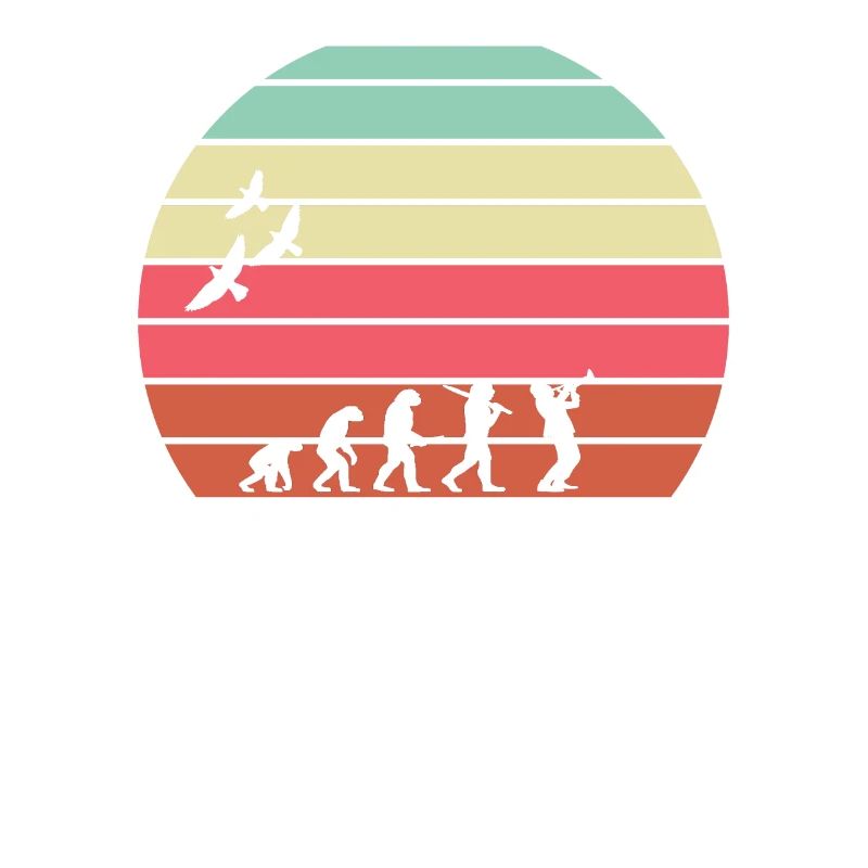 Retro Vintage Sunset Evolution SAXOPHON