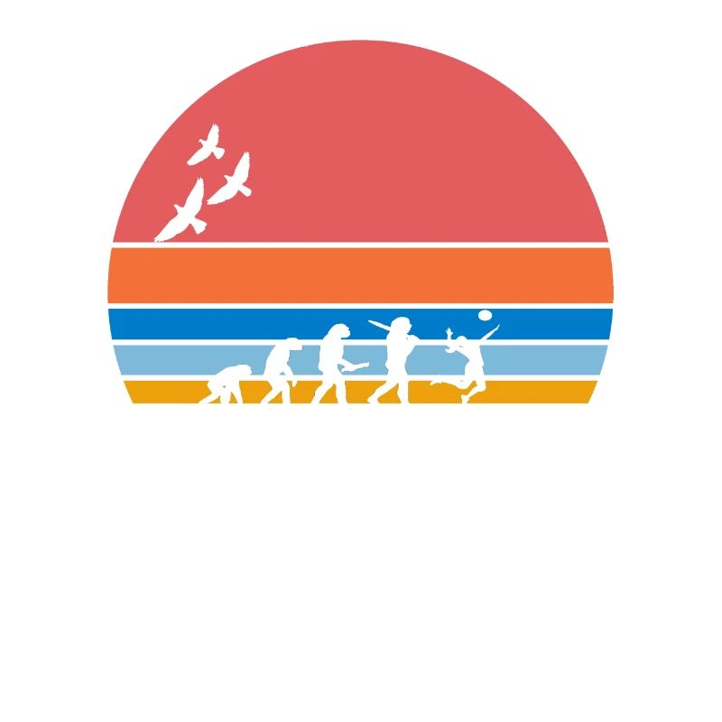 Retro Vintage Sunset Evolution VOLLEYBALL
