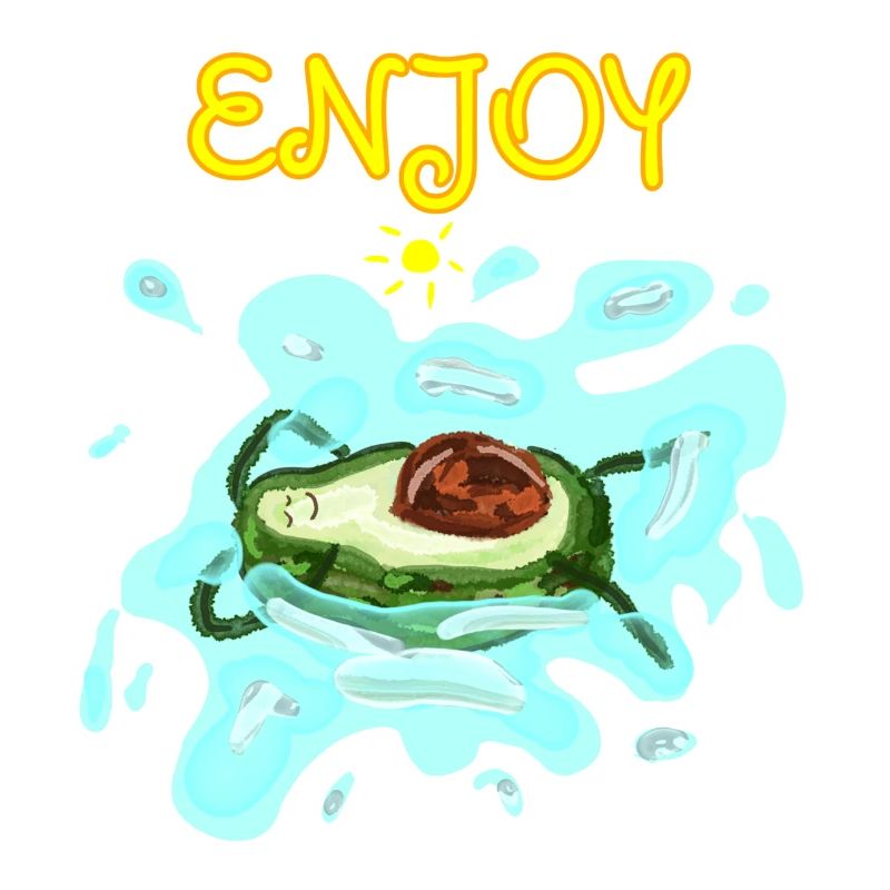 Avocado-Schwimmen