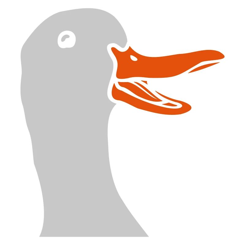 Funny Comic Goose Head