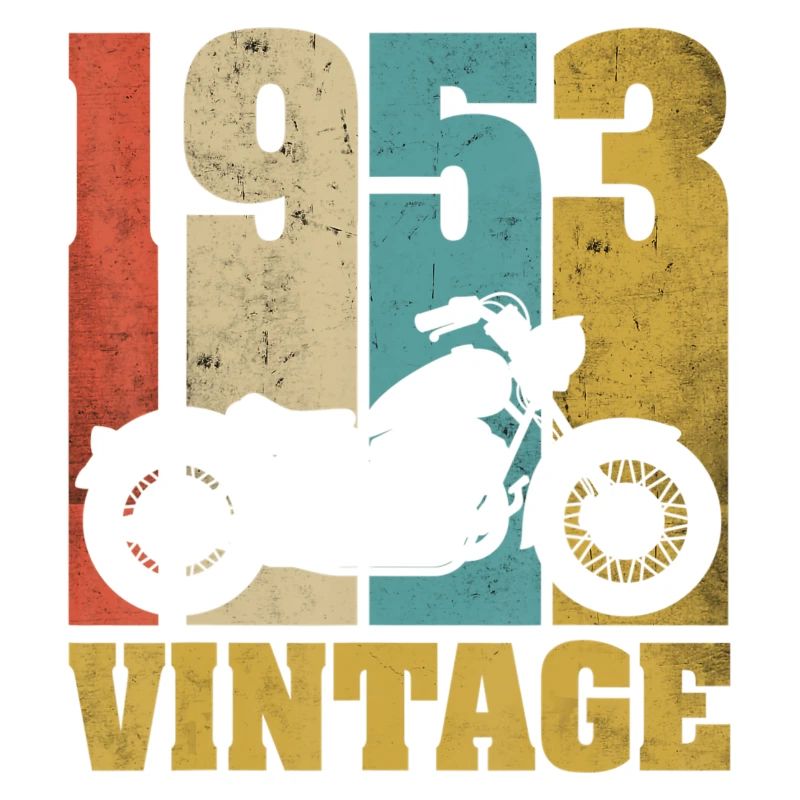1953 Born birthday biker motorcycle gift