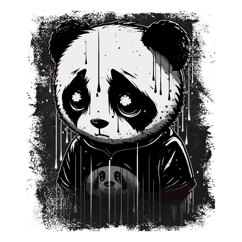 Panda triste mignon