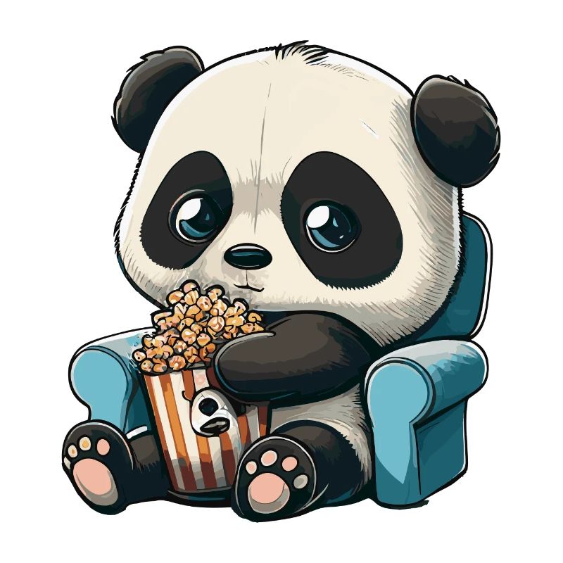 Serienjunkie Serienmarathon Panda Popcorn Couch