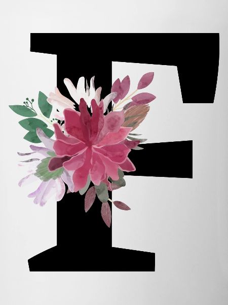 Letter f floral